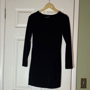 Elegant Black Long Sleeve Dress